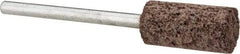 Cratex - 3/8" Head Diam x 3/4" Thickness, W177, Cylinder End, Aluminum Oxide Mounted Point - Very Coarse Grade, 36 Grit, 17,620 RPM - Americas Industrial Supply