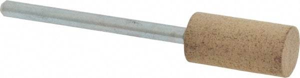 Cratex - 3/8" Head Diam x 3/4" Thickness, W177, Cylinder End, Aluminum Oxide Mounted Point - Medium Grade, 80 Grit, 17,620 RPM - Americas Industrial Supply