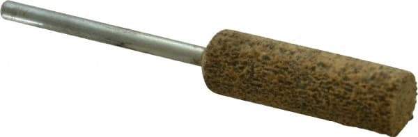 Cratex - 3/8" Head Diam x 1-1/4" Thickness, W179, Cylinder End, Aluminum Oxide Mounted Point - Very Coarse Grade, 36 Grit, 25,720 RPM - Americas Industrial Supply