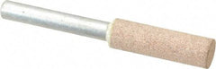 Cratex - 3/8" Head Diam x 1-1/4" Thickness, W179, Cylinder End, Aluminum Oxide Mounted Point - Medium Grade, 80 Grit, 25,720 RPM - Americas Industrial Supply