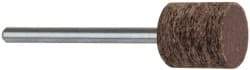 Cratex - 1/2" Head Diam x 1/2" Thickness, W185, Cylinder End, Aluminum Oxide Mounted Point - Very Coarse Grade, 36 Grit, 16,870 RPM - Americas Industrial Supply