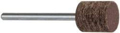 Cratex - 1/2" Head Diam x 1/2" Thickness, W185, Cylinder End, Aluminum Oxide Mounted Point - Very Coarse Grade, 36 Grit, 16,870 RPM - Americas Industrial Supply