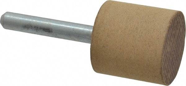 Cratex - 1" Head Diam x 1" Thickness, W220, Cylinder End, Aluminum Oxide Mounted Point - Medium Grade, 80 Grit, 15,750 RPM - Americas Industrial Supply