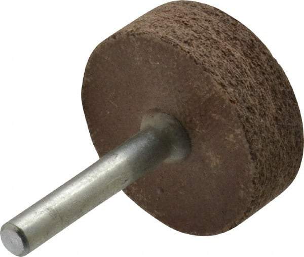Cratex - 1-1/2" Head Diam x 1/2" Thickness, W236, Cylinder End, Aluminum Oxide Mounted Point - Very Coarse Grade, 36 Grit, 21,750 RPM - Americas Industrial Supply