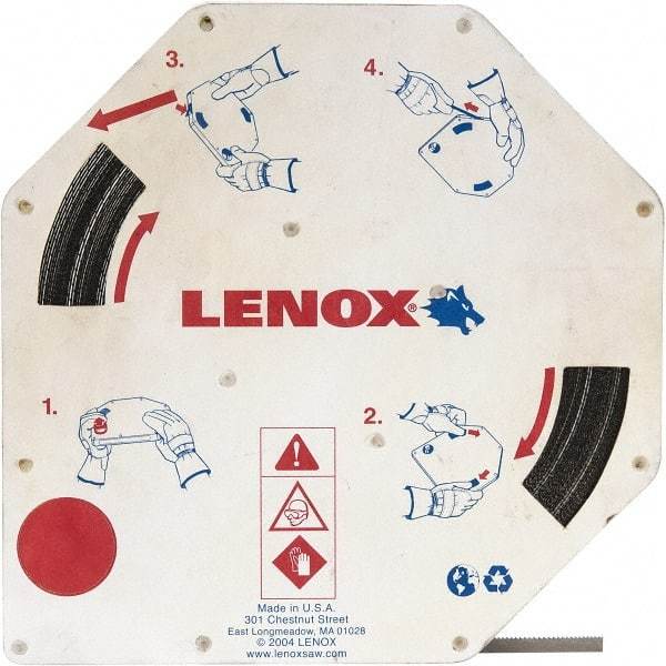 Lenox - 4 TPI, 10' 4" Long x 1/2" Wide x 0.025" Thick, Welded Band Saw Blade - Carbon Steel, Toothed Edge - Americas Industrial Supply