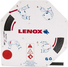 Lenox - 1/2" x 100' x 0.025" Carbon Steel Band Saw Blade Coil Stock - 6 TPI, Toothed Edge, Hook Form, Raker Set, Flexible Back, Constant Pitch, Contour Cutting - Americas Industrial Supply