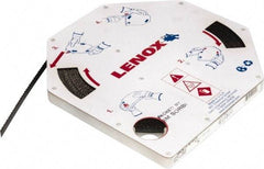 Lenox - 3/8" x 100' x 0.025" Carbon Steel Band Saw Blade Coil Stock - 6 TPI, Toothed Edge, Hook Form, Raker Set, Flexible Back, Constant Pitch, Contour Cutting - Americas Industrial Supply
