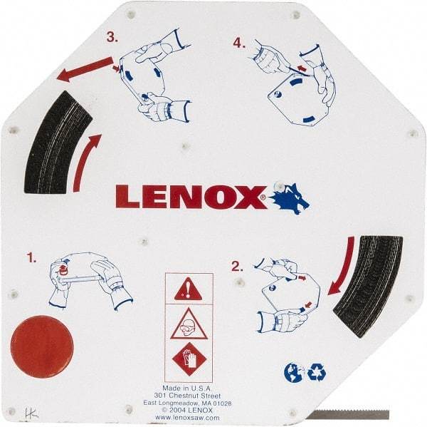 Lenox - 1/4" x 100' x 0.025" Carbon Steel Band Saw Blade Coil Stock - 14 TPI, Toothed Edge, Straight Form, Raker Set, Hard Back, Constant Pitch, Contour Cutting - Americas Industrial Supply