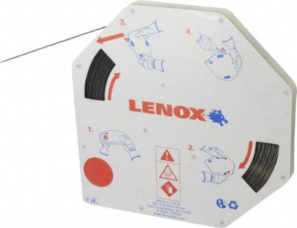 Lenox - 3/8" x 100' x 0.025" Bi-Metal Band Saw Blade Coil Stock - 14 to 18 TPI, Toothed Edge, Wavy Set, Flexible Back, Variable Pitch, Contour Cutting - Americas Industrial Supply