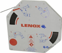 Lenox - 3/8" x 100' x 0.025" Bi-Metal Band Saw Blade Coil Stock - 10 to 14 TPI, Toothed Edge, Modified Raker Set, Flexible Back, Variable Pitch, Contour Cutting - Americas Industrial Supply