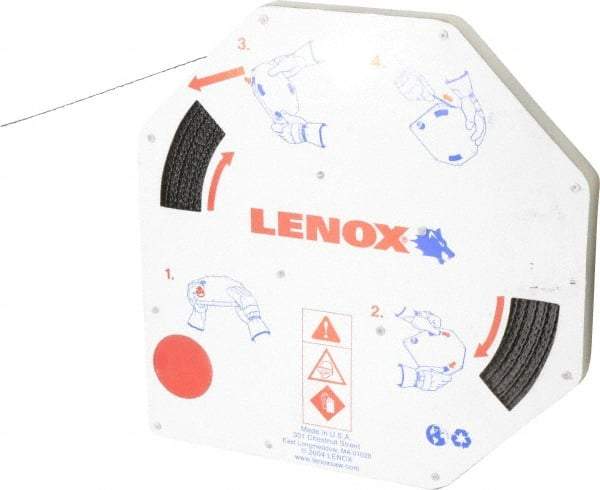Lenox - 1/2" x 100' x 0.025" Bi-Metal Band Saw Blade Coil Stock - 6 to 10 TPI, Toothed Edge, Modified Raker Set, Flexible Back, Variable Pitch, Contour Cutting - Americas Industrial Supply