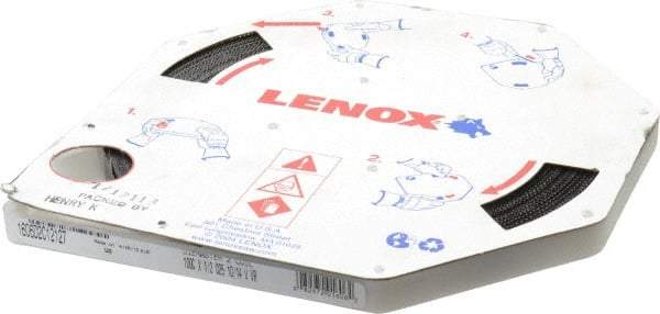 Lenox - 1/2" x 100' x 0.025" Bi-Metal Band Saw Blade Coil Stock - 10 to 14 TPI, Toothed Edge, Modified Raker Set, Flexible Back, Variable Pitch, Contour Cutting - Americas Industrial Supply