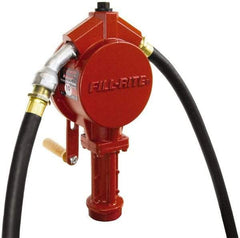 Tuthill - 3/4" Outlet, Cast Aluminum Hand Operated Rotary Pump - 12.8 oz per Stroke, 24" OAL, For Gasoline, Diesel Fuel, Lightweight Oil & Kerosene - Americas Industrial Supply