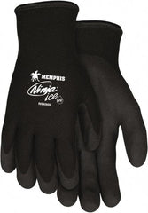 MCR Safety - Size S, ANSI Cut Lvl A3, Puncture Lvl 2, Abrasion Lvl 3, Cut & Puncture Resistant Gloves - Palm Coated, Black - Americas Industrial Supply