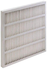 Value Collection - 20" Noml Height x 25" Noml Width x 2" Noml Depth, 35 to 45% Capture Efficiency, Wireless Pleated Air Filter - MERV 8, Synthetic, Integrated Beverage Board Frame, 500 Max FPM, 1,740 CFM, For Heating & Air Conditioning Units - Americas Industrial Supply