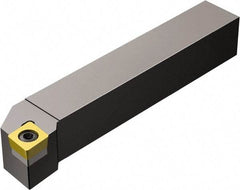 Sandvik Coromant - SCLC, Left Hand Cut, -5° Lead Angle, 1" Shank Height x 1" Shank Width, Neutral Rake Indexable Turning Toolholder - 6" OAL, CCMT 12 04 08 Insert Compatibility, Series CoroTurn 107 - Americas Industrial Supply