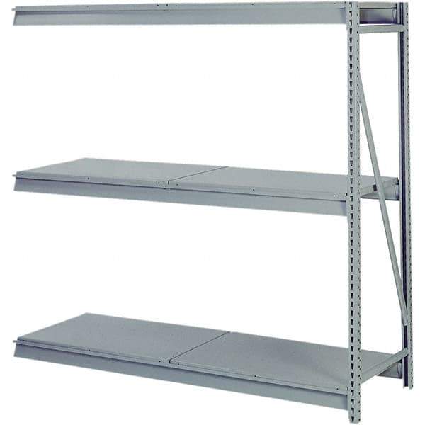 Lyon - 3 Shelf Add-On Solid Deck Steel Shelving - 10,000 Lb Capacity, 60" Wide x 84" High x 48" Deep, Dove Gray - Americas Industrial Supply