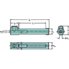 CXS-A1000-08 Cylindrical Shank With Flat To CoroTurn® XS Adaptor - Americas Industrial Supply