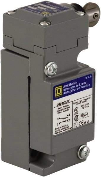 Square D - SPDT, NC/NO, 600 Volt Screw Terminal, Roller Plunger Actuator, General Purpose Limit Switch - 1, 2, 4, 6, 12, 13, 6P NEMA Rating, IP67 IPR Rating - Americas Industrial Supply