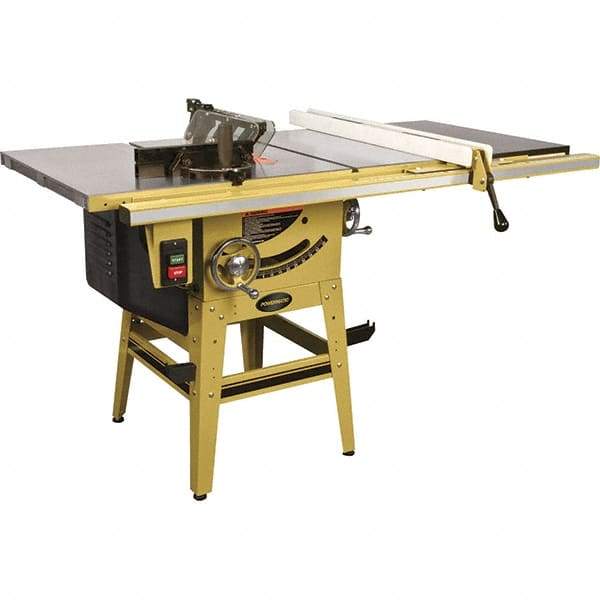 Jet - 10" Blade Diam, 5/8" Arbor Diam, 1 Phase Table Saw - 115/230 Volt, 3-1/8" Cutting Depth - Americas Industrial Supply