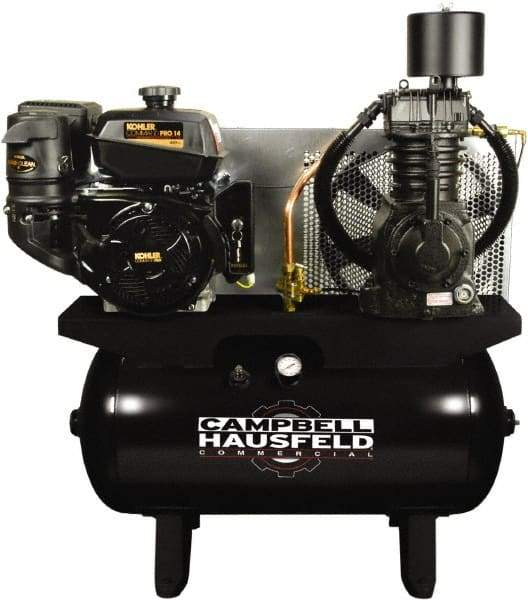 Campbell Hausfeld - 14 hp, 24.3 CFM, 175 Max psi, Horizontal Portable Fuel Air Compressor - Kohler Engine - Americas Industrial Supply