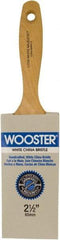 Wooster Brush - 3" Flat Hog Varnish Brush - 3-7/16" Bristle Length, 6-1/2" Maple Beavertail Handle - Americas Industrial Supply