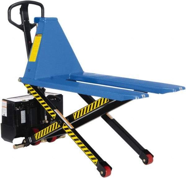 Vestil - 3,000 Lb Capacity, 31-1/2" Lift Portable Tote Lifter - 3-1/2" Min Lift Height, 45" Fork Length x 6-1/2" Fork Width, 27" Overall Width - Americas Industrial Supply
