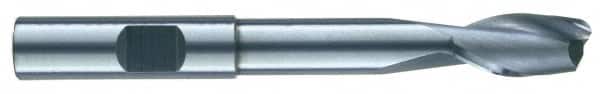 RobbJack - 7/16", 3/4" LOC, 7/16" Shank Diam, 3-3/4" OAL, 2 Flute, Solid Carbide Square End Mill - Single End, Uncoated, Spiral Flute, 30° Helix, Centercutting, Right Hand Cut, Right Hand Flute, Series EX-204 - Americas Industrial Supply