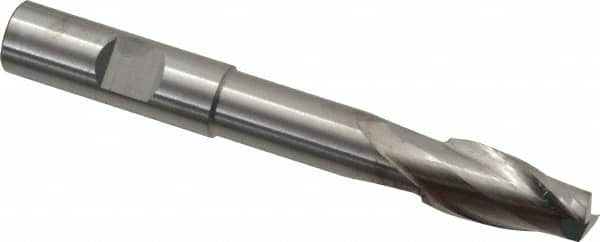 RobbJack - 1/2", 1" LOC, 1/2" Shank Diam, 4" OAL, 2 Flute, Solid Carbide Square End Mill - Single End, Uncoated, Spiral Flute, 30° Helix, Centercutting, Right Hand Cut, Right Hand Flute, Series EX-204 - Americas Industrial Supply