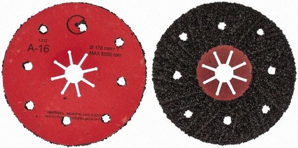 Value Collection - 7" Diam 7/8" Hole 16 Grit Fiber Disc - Very Coarse Grade, Aluminum Oxide, 8,000 Max RPM - Americas Industrial Supply