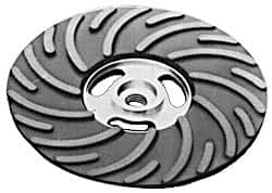 Made in USA - 6" Diam Disc Backing Ribbed Backing Pad - Soft Density, 8,600 RPM - Americas Industrial Supply