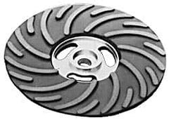 Made in USA - 6" Diam Disc Backing Ribbed Backing Pad - Soft Density, 8,600 RPM - Americas Industrial Supply