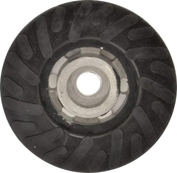 Made in USA - 4" Diam Disc Backing Ribbed Backing Pad - Soft Density, 13,500 RPM - Americas Industrial Supply