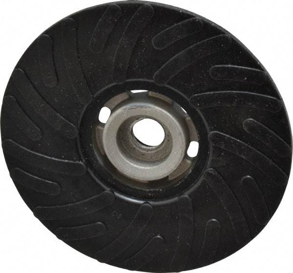 Made in USA - 5" Diam Disc Backing Ribbed Backing Pad - Medium Density, 13,000 RPM - Americas Industrial Supply