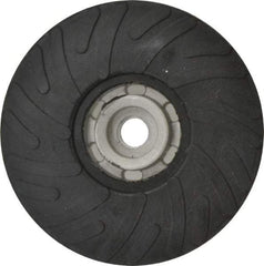 Made in USA - 5" Diam Disc Backing Ribbed Backing Pad - Soft Density, 13,000 RPM - Americas Industrial Supply