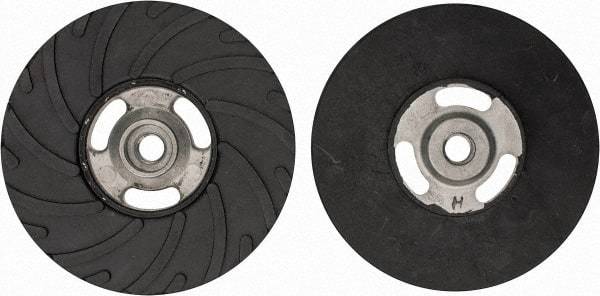 Made in USA - 6" Diam Disc Backing Ribbed Backing Pad - Hard Density, 8,600 RPM - Americas Industrial Supply