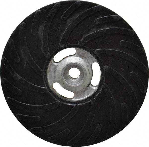 Made in USA - 7" Diam Disc Backing Ribbed Backing Pad - Hard Density, 8,600 RPM - Americas Industrial Supply