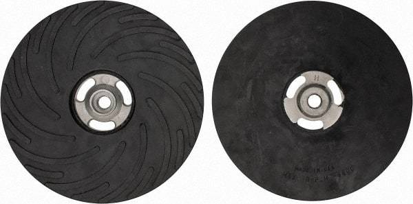 Made in USA - 9" Diam Disc Backing Ribbed Backing Pad - Hard Density, 6,600 RPM - Americas Industrial Supply