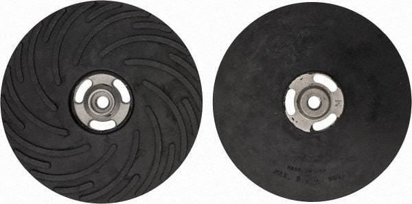 Made in USA - 9" Diam Disc Backing Ribbed Backing Pad - Medium Density, 6,600 RPM - Americas Industrial Supply