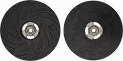 Made in USA - 9" Diam Disc Backing Ribbed Backing Pad - Medium Density, 6,600 RPM - Americas Industrial Supply