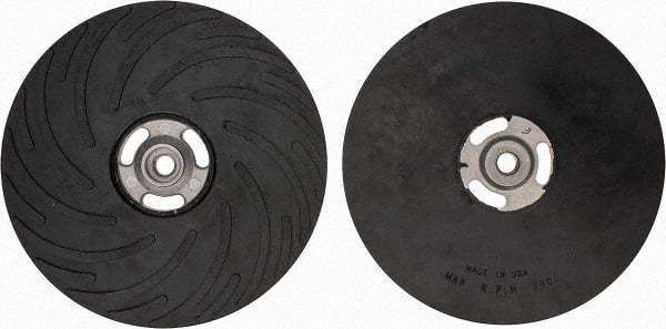 Made in USA - 9" Diam Disc Backing Ribbed Backing Pad - Soft Density, 6,600 RPM - Americas Industrial Supply