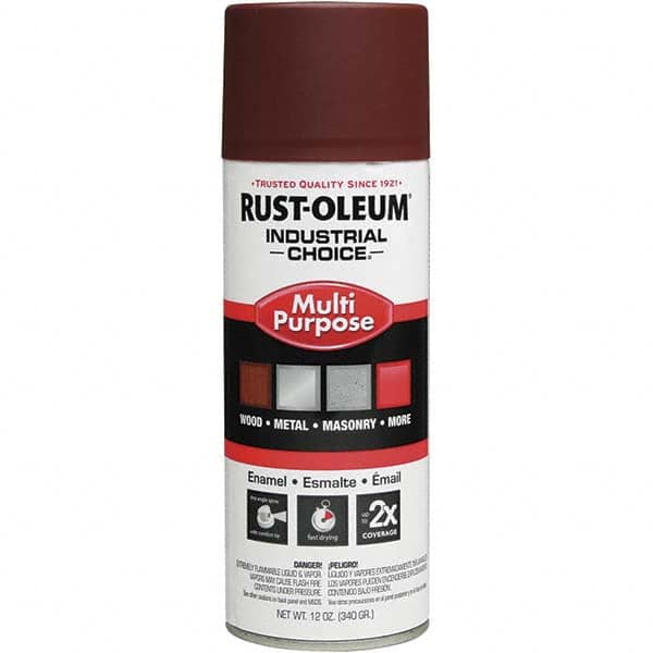 Rust-Oleum - 12 oz Flat Red Interior/Exterior Enamel Spray Primer - Americas Industrial Supply