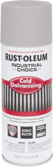 Rust-Oleum - Silver, Galvanizing Spray Paint - 8 to 12 Sq Ft per Can, 14 oz Container, Use on Bridges, Ducts, Fences, Production Welds, Tanks, Touch-Up & Repair to Damaged Galvanized Steel, Trailers, Utility Towers, Vehicles - Americas Industrial Supply