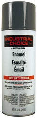 Rust-Oleum - Universal Gray, Gloss, Enamel Spray Paint - 8 to 12 Sq. Ft. per Can, 16 Ounce Container, Use on Drums, Equipment and Color Coding, Furniture, Ladders, Lockers, Motors, Stenciling, Tools - Americas Industrial Supply