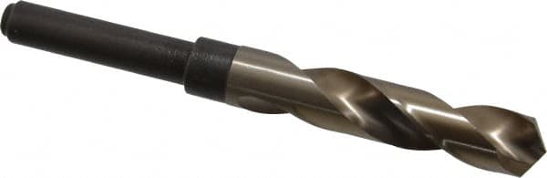 Chicago-Latrobe - 11/16" Drill, 118° Point, Cobalt Silver Deming & Reduced Shank Drill Bit - Oxide/Gold Finish, 6" OAL, Straight Shank, 3-1/8" Flute Length, Right Hand Cut, Split Point, Spiral Flute, Regular Spiral - Americas Industrial Supply