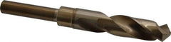 Chicago-Latrobe - 49/64" Drill, 118° Point, Cobalt Silver Deming & Reduced Shank Drill Bit - Oxide/Gold Finish, 6" OAL, Straight Shank, 3-1/8" Flute Length, Right Hand Cut, Split Point, Spiral Flute, Regular Spiral - Americas Industrial Supply