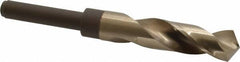 Chicago-Latrobe - 51/64" Drill, 118° Point, Cobalt Silver Deming & Reduced Shank Drill Bit - Oxide/Gold Finish, 6" OAL, Straight Shank, 3-1/8" Flute Length, Right Hand Cut, Split Point, Spiral Flute, Regular Spiral - Americas Industrial Supply