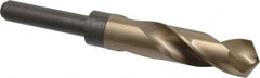 Chicago-Latrobe - 53/64" Drill, 118° Point, Cobalt Silver Deming & Reduced Shank Drill Bit - Oxide/Gold Finish, 6" OAL, Straight Shank, 3-1/8" Flute Length, Right Hand Cut, Split Point, Spiral Flute, Regular Spiral - Americas Industrial Supply