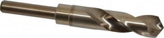 Chicago-Latrobe - 27/32" Drill, 118° Point, Cobalt Silver Deming & Reduced Shank Drill Bit - Oxide/Gold Finish, 6" OAL, Straight Shank, 3-1/8" Flute Length, Right Hand Cut, Split Point, Spiral Flute, Regular Spiral - Americas Industrial Supply