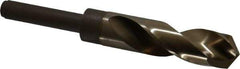 Chicago-Latrobe - 57/64" Drill, 118° Point, Cobalt Silver Deming & Reduced Shank Drill Bit - Oxide/Gold Finish, 6" OAL, Straight Shank, 3-1/8" Flute Length, Right Hand Cut, Split Point, Spiral Flute, Regular Spiral - Americas Industrial Supply